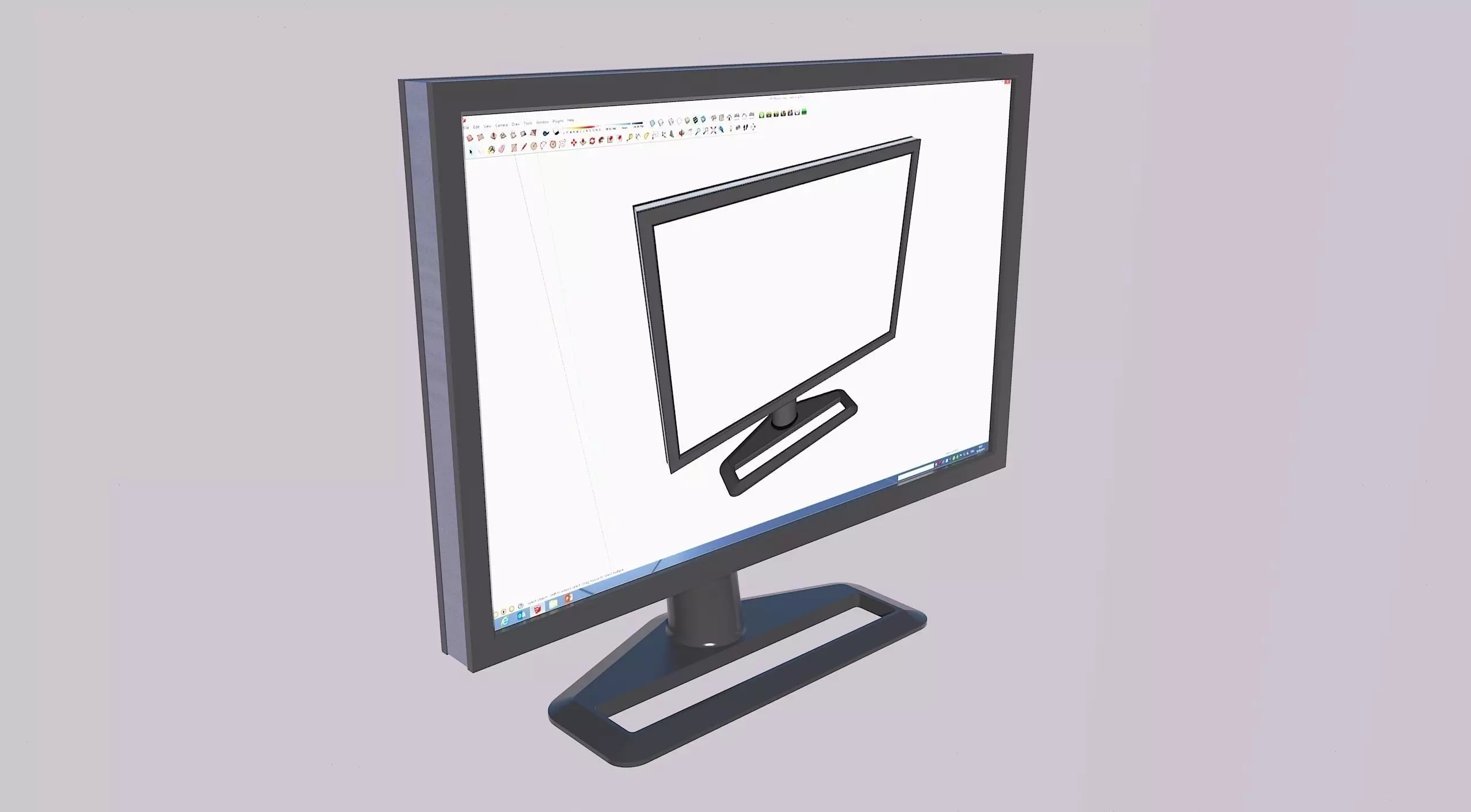 HP ZR30w Monitor 3D model_0