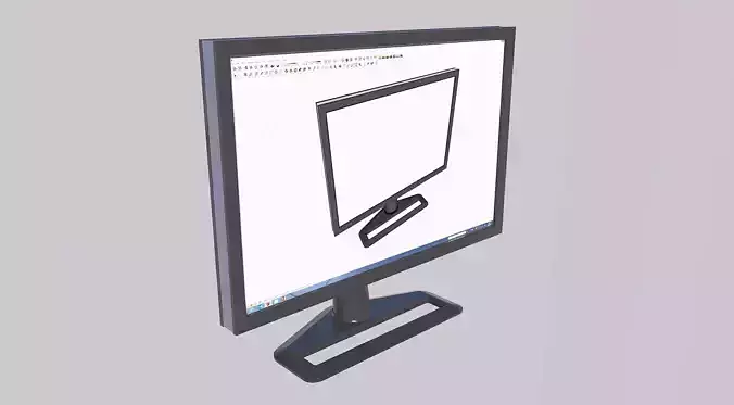 HP ZR30w Monitor 3D model