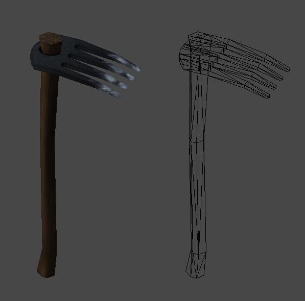 Simple farm tools1 Low-poly 3D model_3