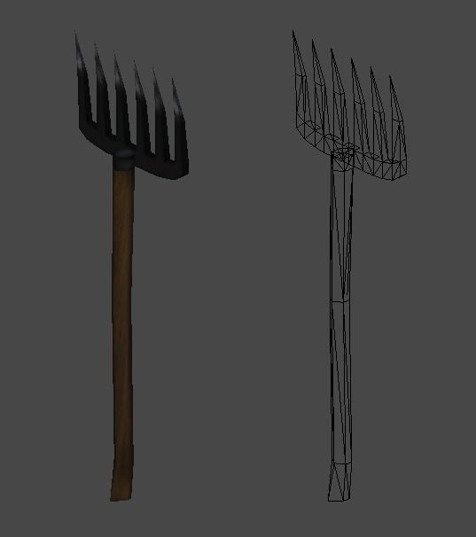Simple farm tools1 Low-poly 3D model_4
