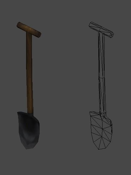 Simple farm tools1 Low-poly 3D model_7