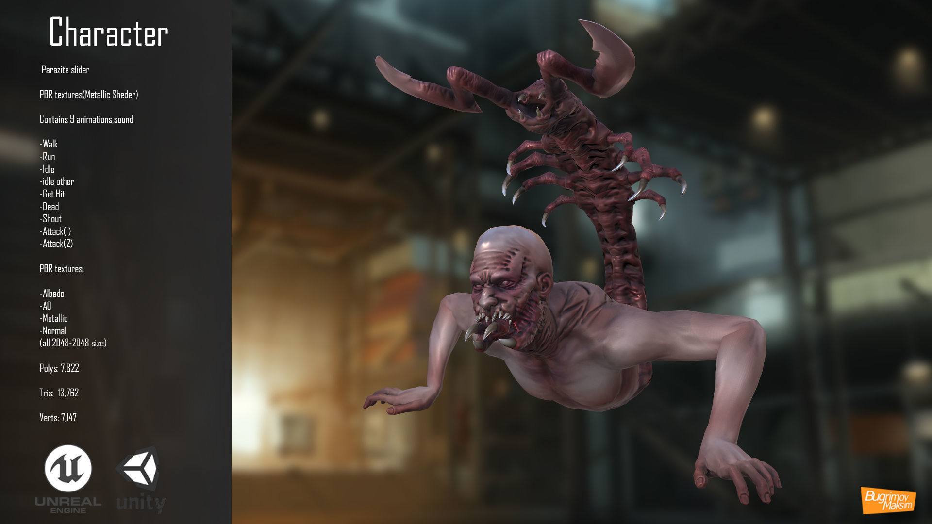 FPS Shooter Kit Low-poly 3D model_8
