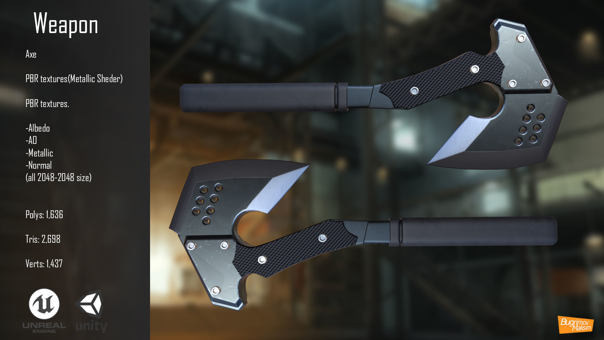 FPS Shooter Kit Low-poly 3D model_18