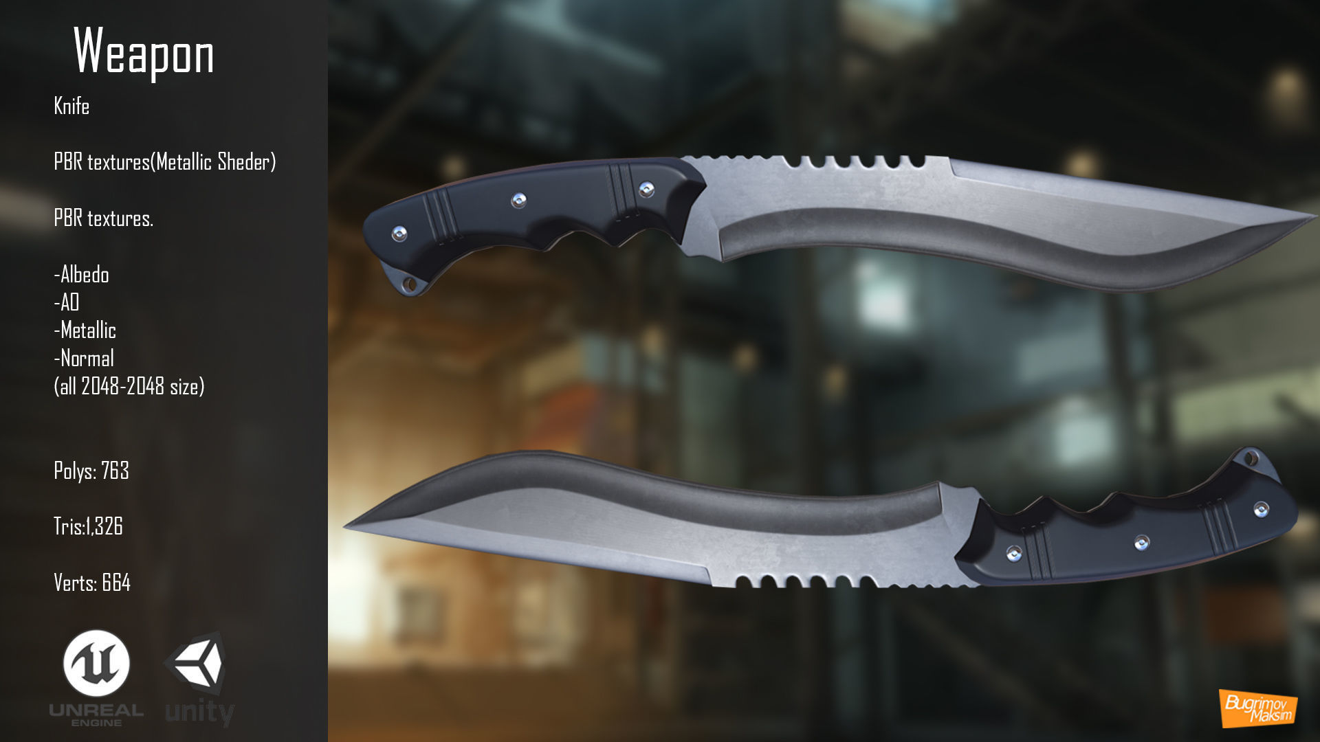 FPS Shooter Kit Low-poly 3D model_15