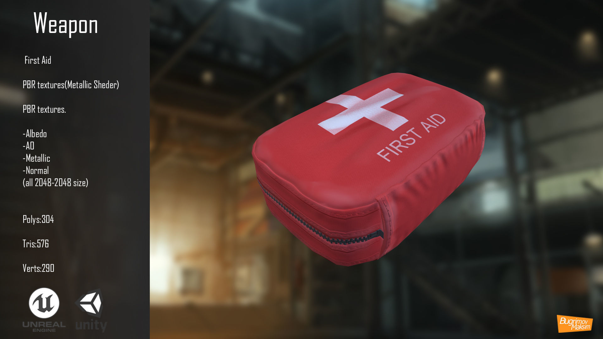 FPS Shooter Kit Low-poly 3D model_19
