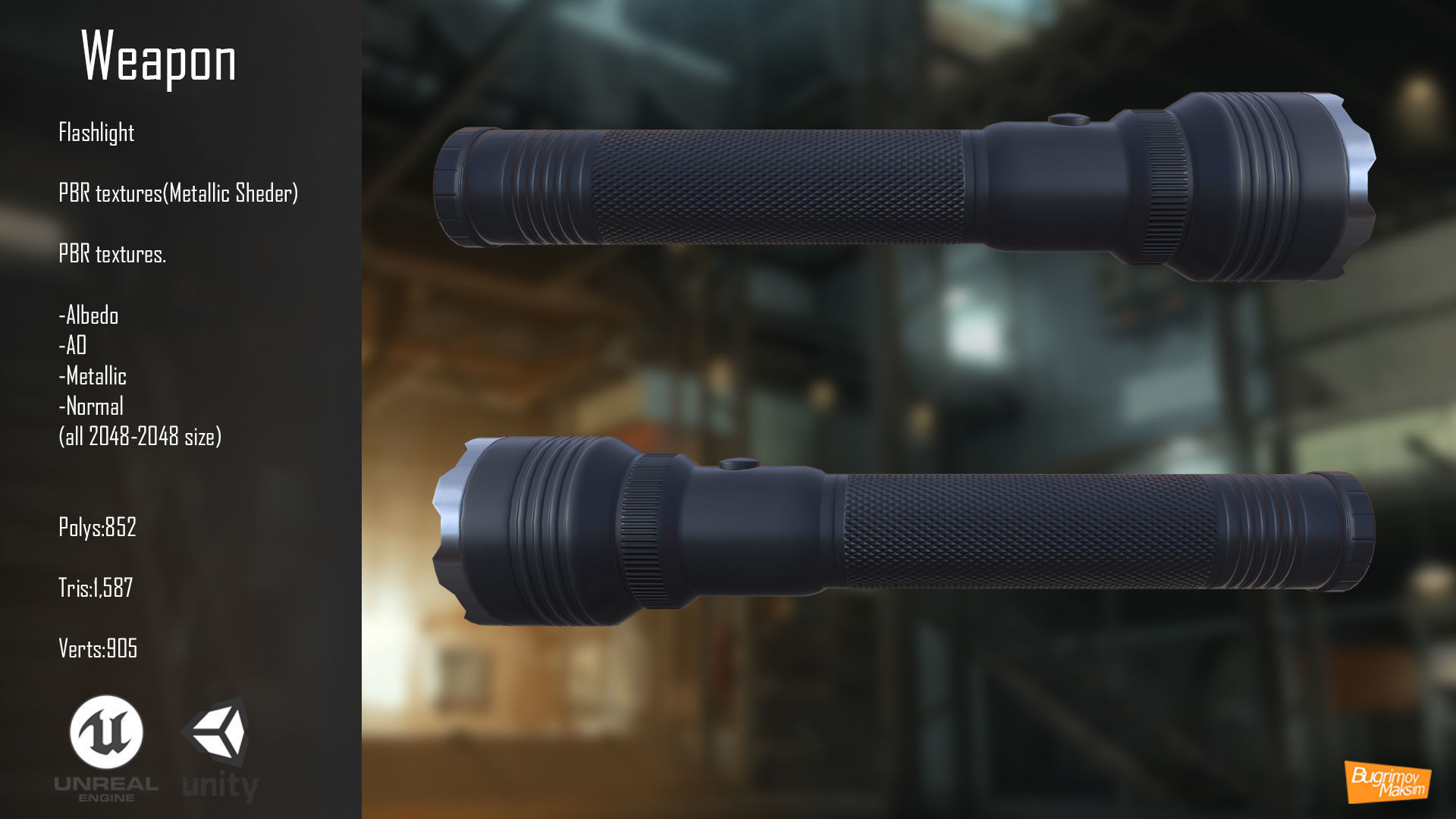 FPS Shooter Kit Low-poly 3D model_17