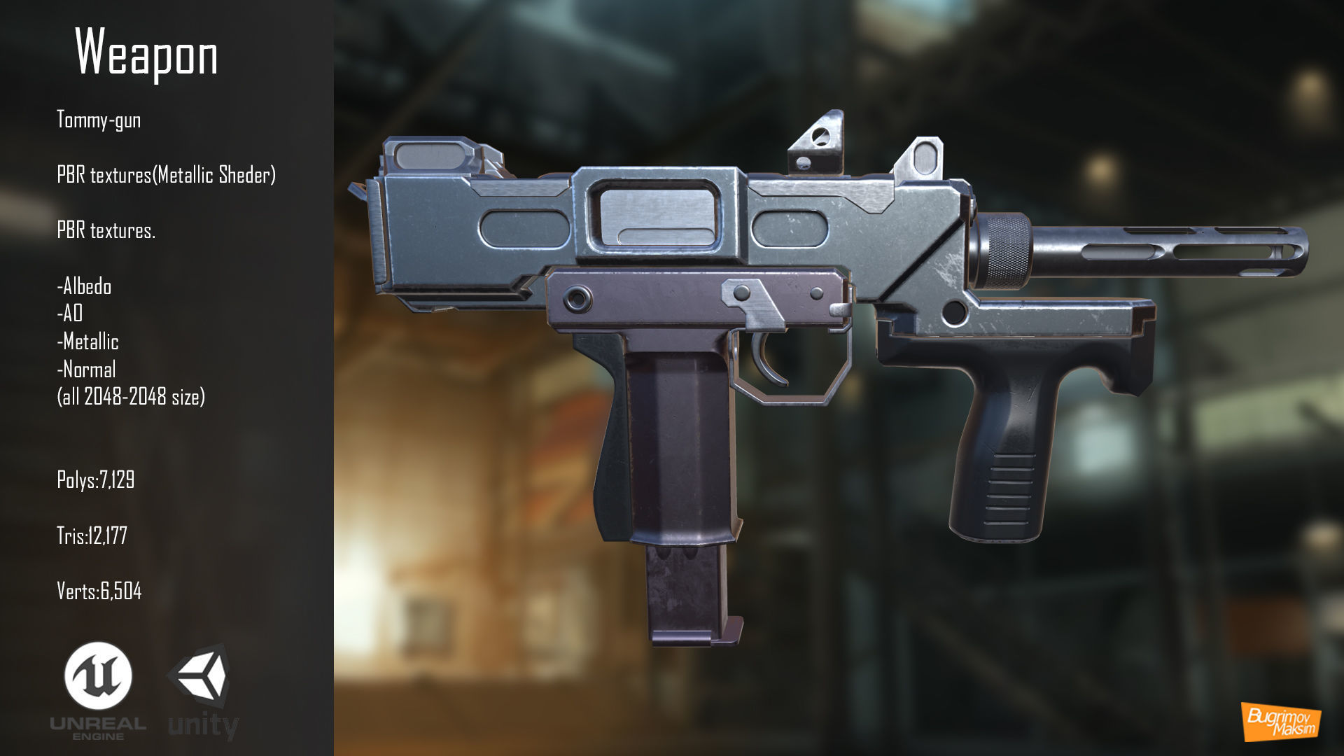 FPS Shooter Kit Low-poly 3D model_11