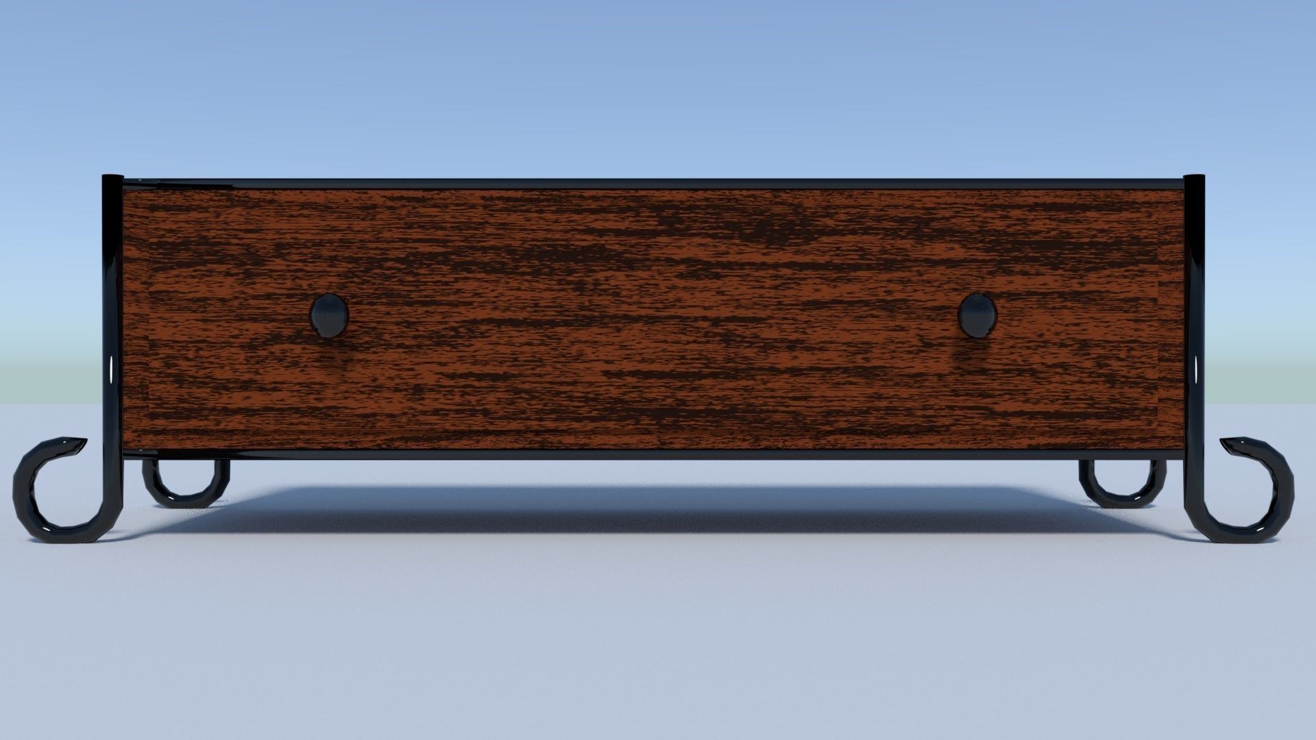 Simple Drawer DUO Low-poly 3D model_3