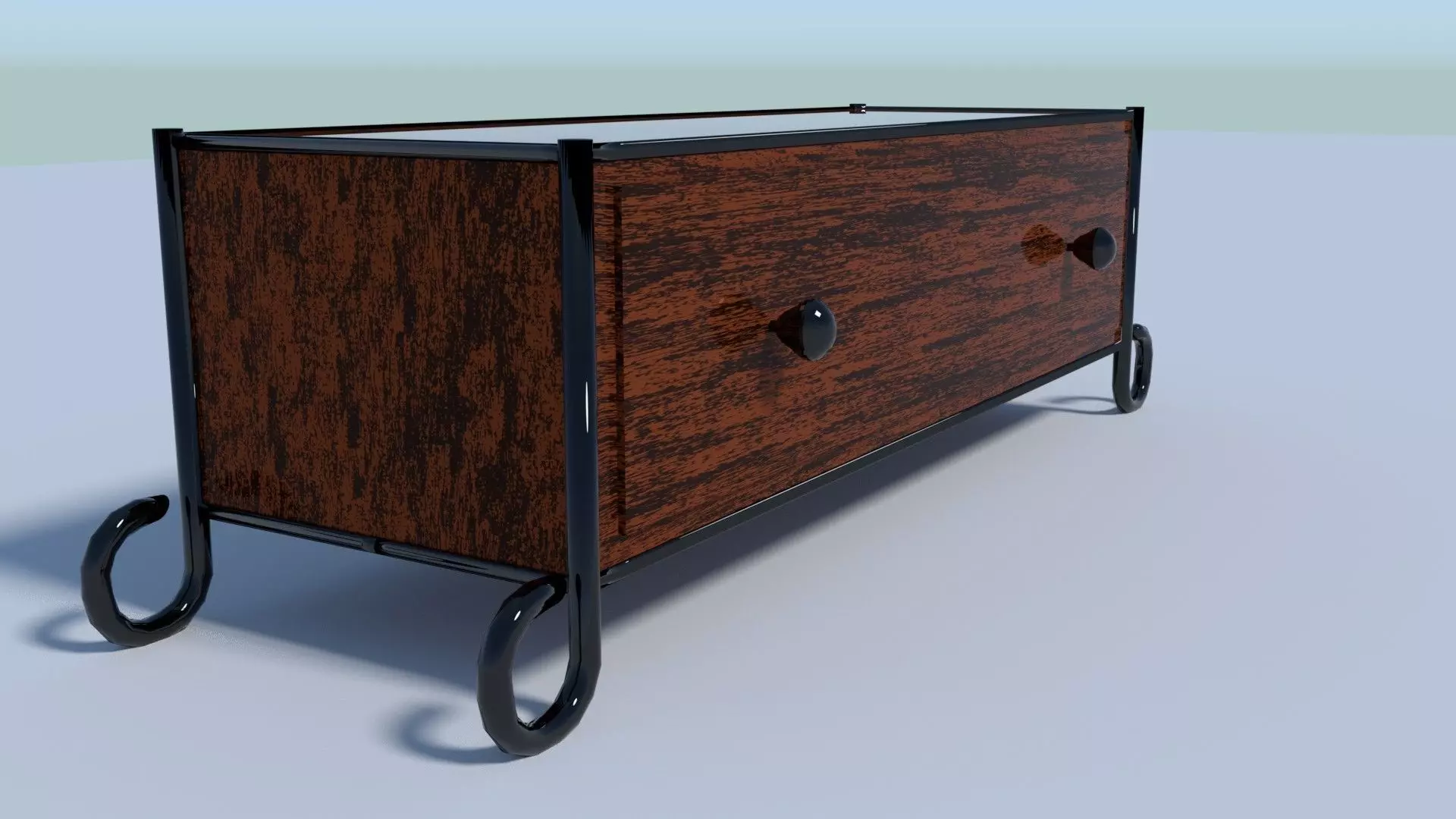 Simple Drawer DUO Low-poly 3D model_0