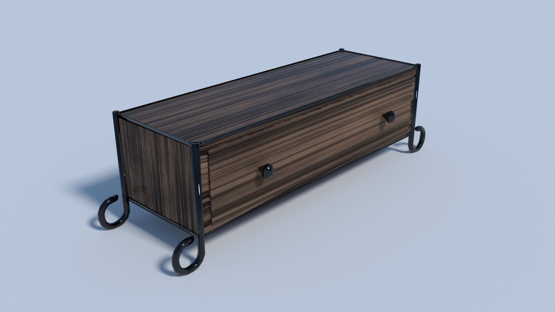 Simple Drawer DUO Low-poly 3D model_1