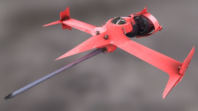 Swordfish monoracer Low-poly 3D model