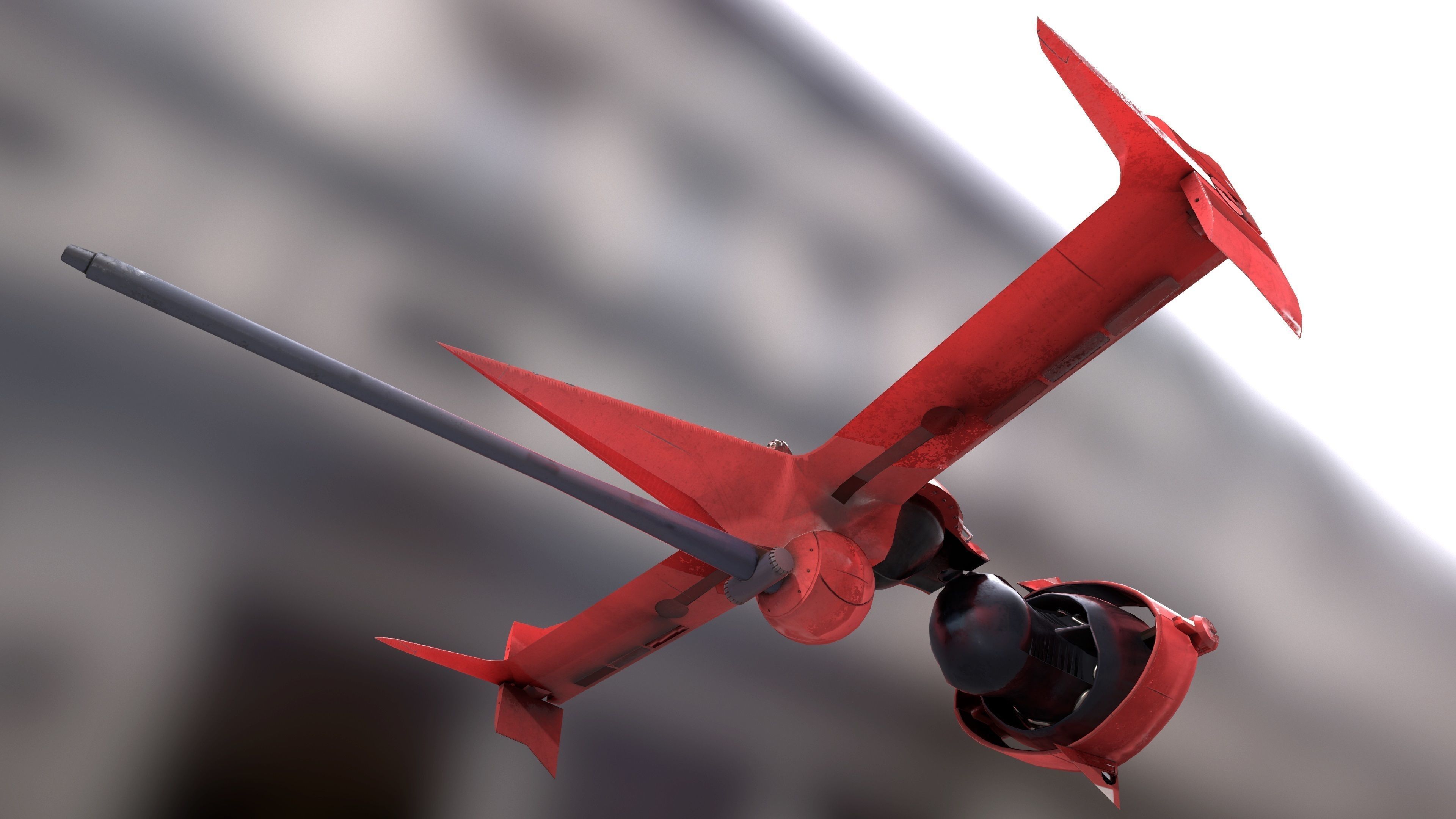 Swordfish monoracer Low-poly 3D model_3