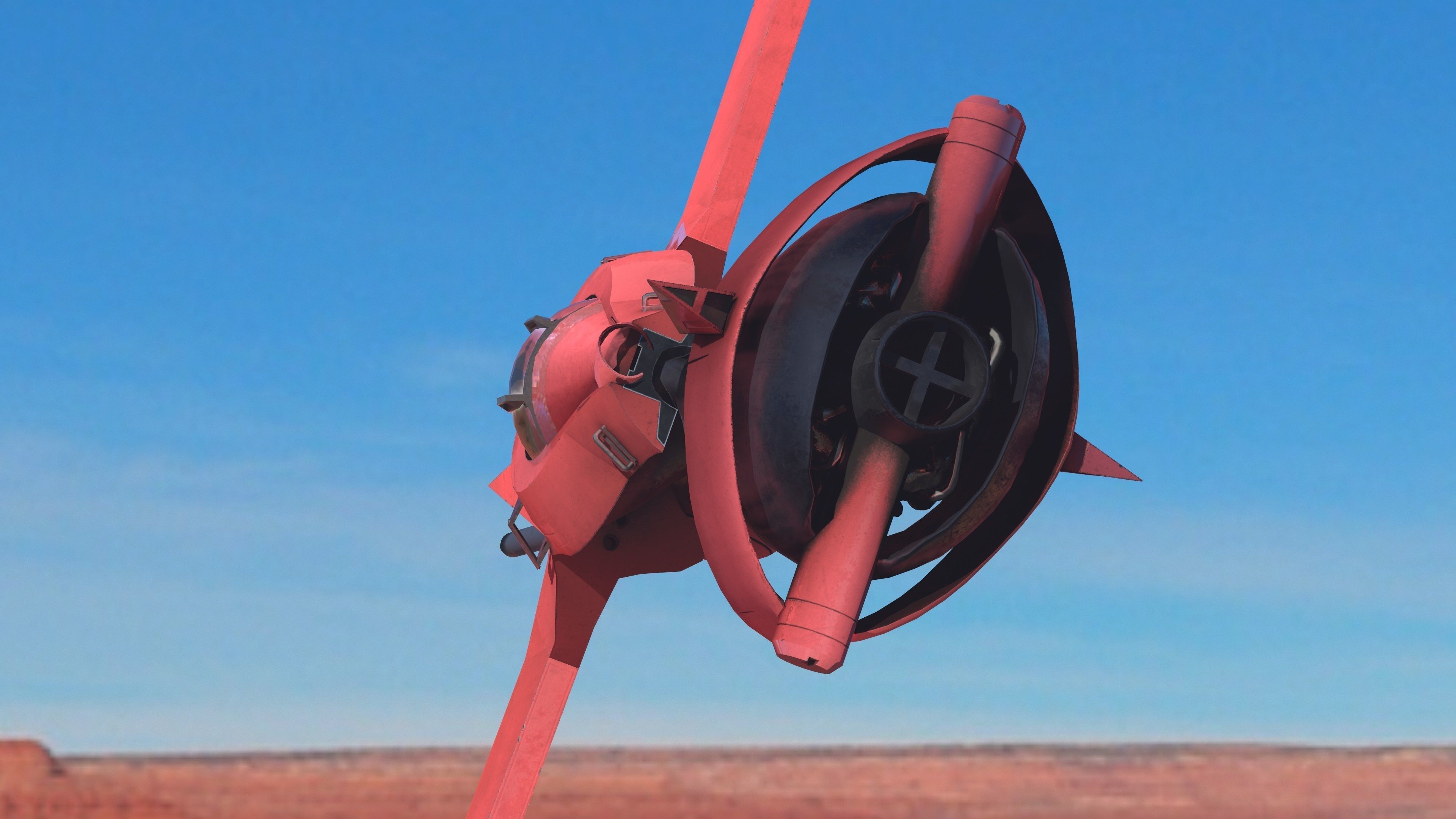 Swordfish monoracer Low-poly 3D model_15