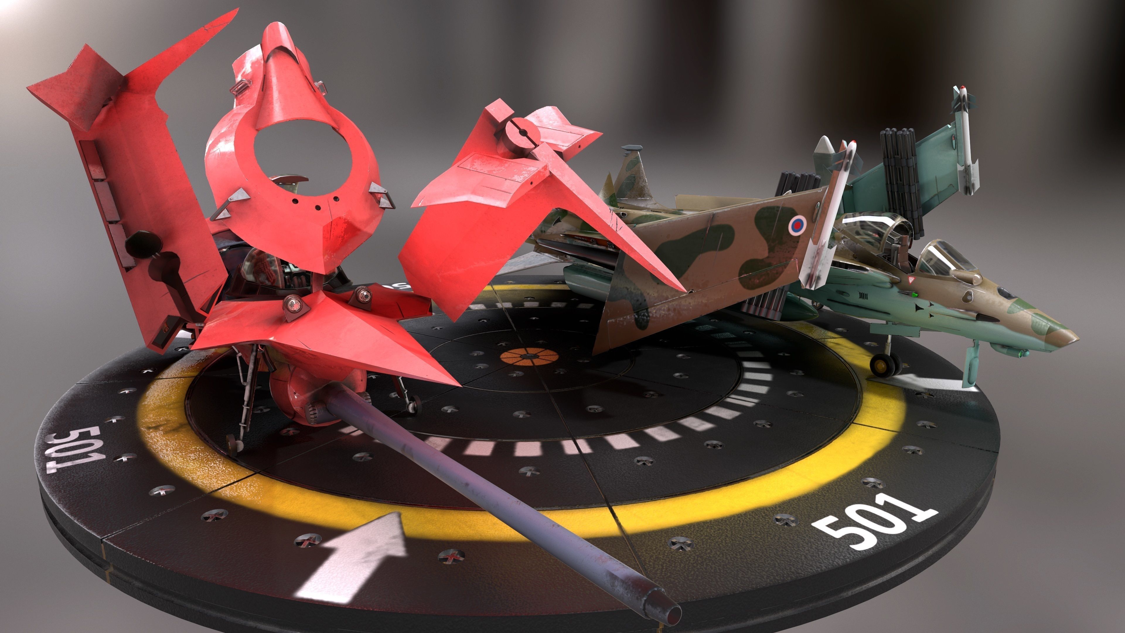 Swordfish monoracer Low-poly 3D model_20