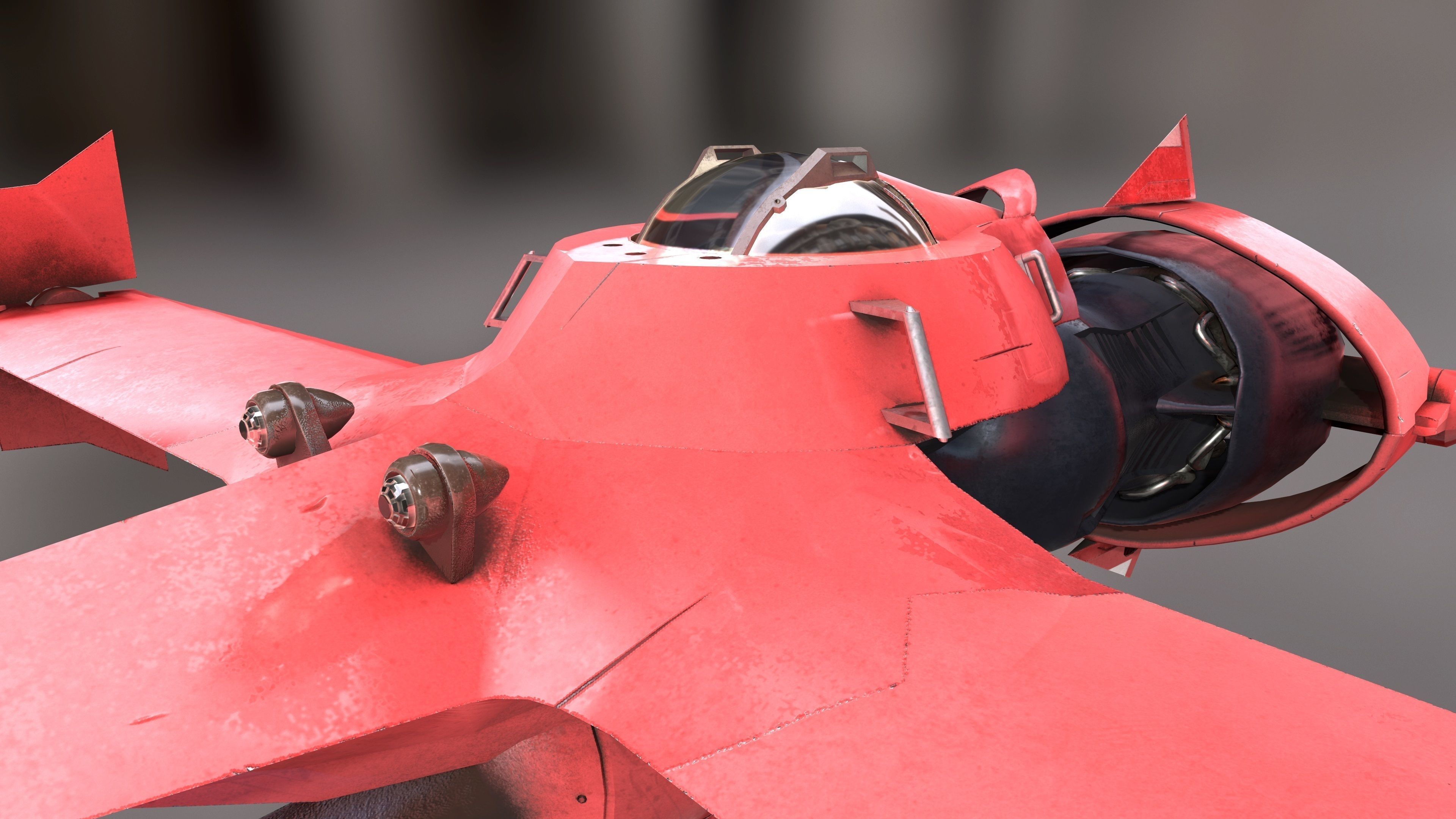 Swordfish monoracer Low-poly 3D model_11