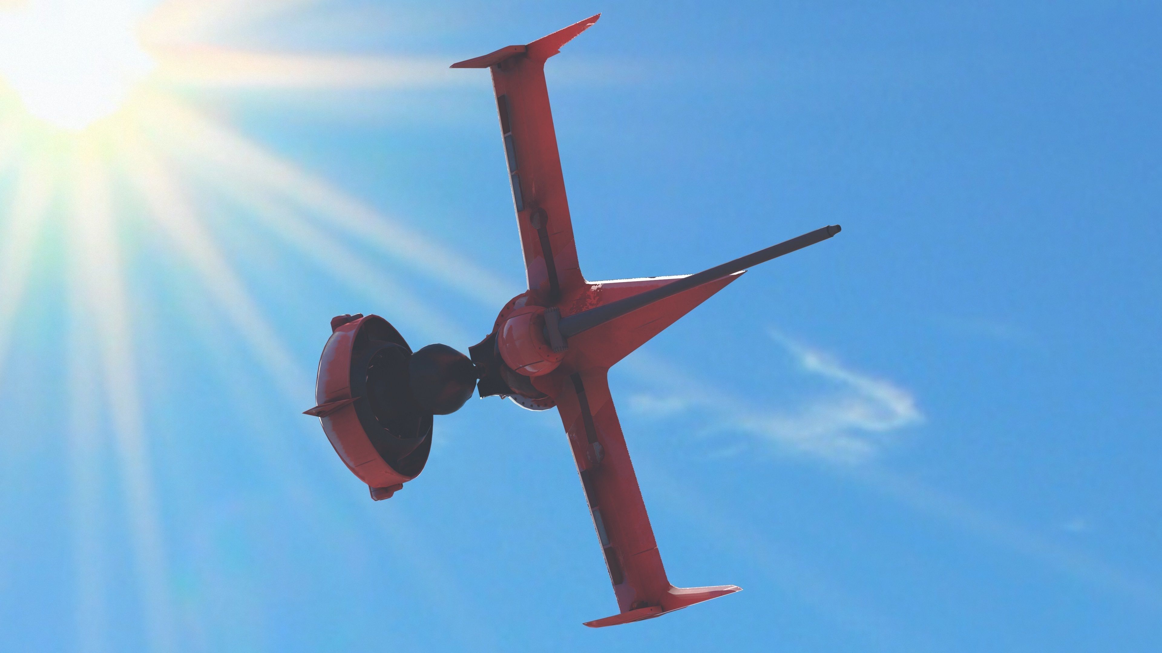 Swordfish monoracer Low-poly 3D model_4