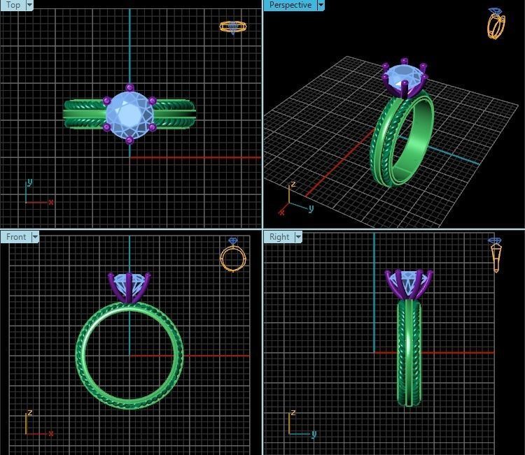Ring T00263 3D print model_2
