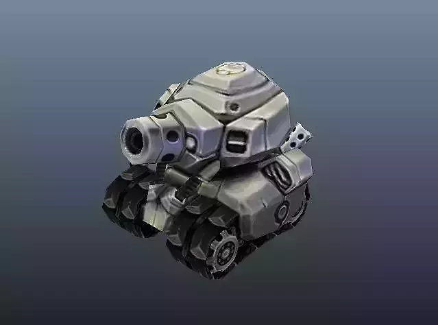 Micro Tank  - Low Poly Hand Painted Low-poly 3D model