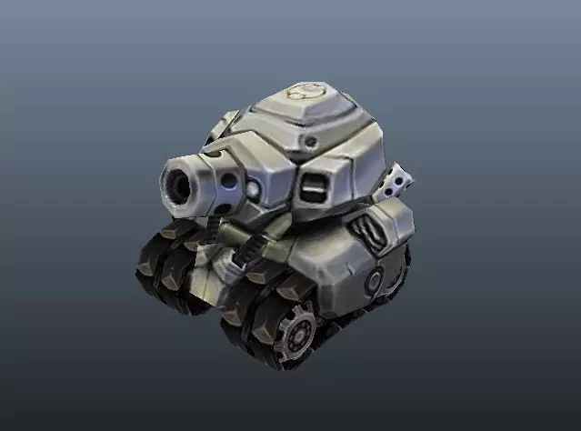 Micro Tank - Low Poly Hand Painted Low-poly 3D model_0