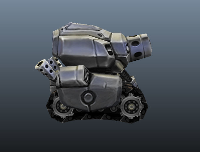 Micro Tank - Low Poly Hand Painted Low-poly 3D model_2