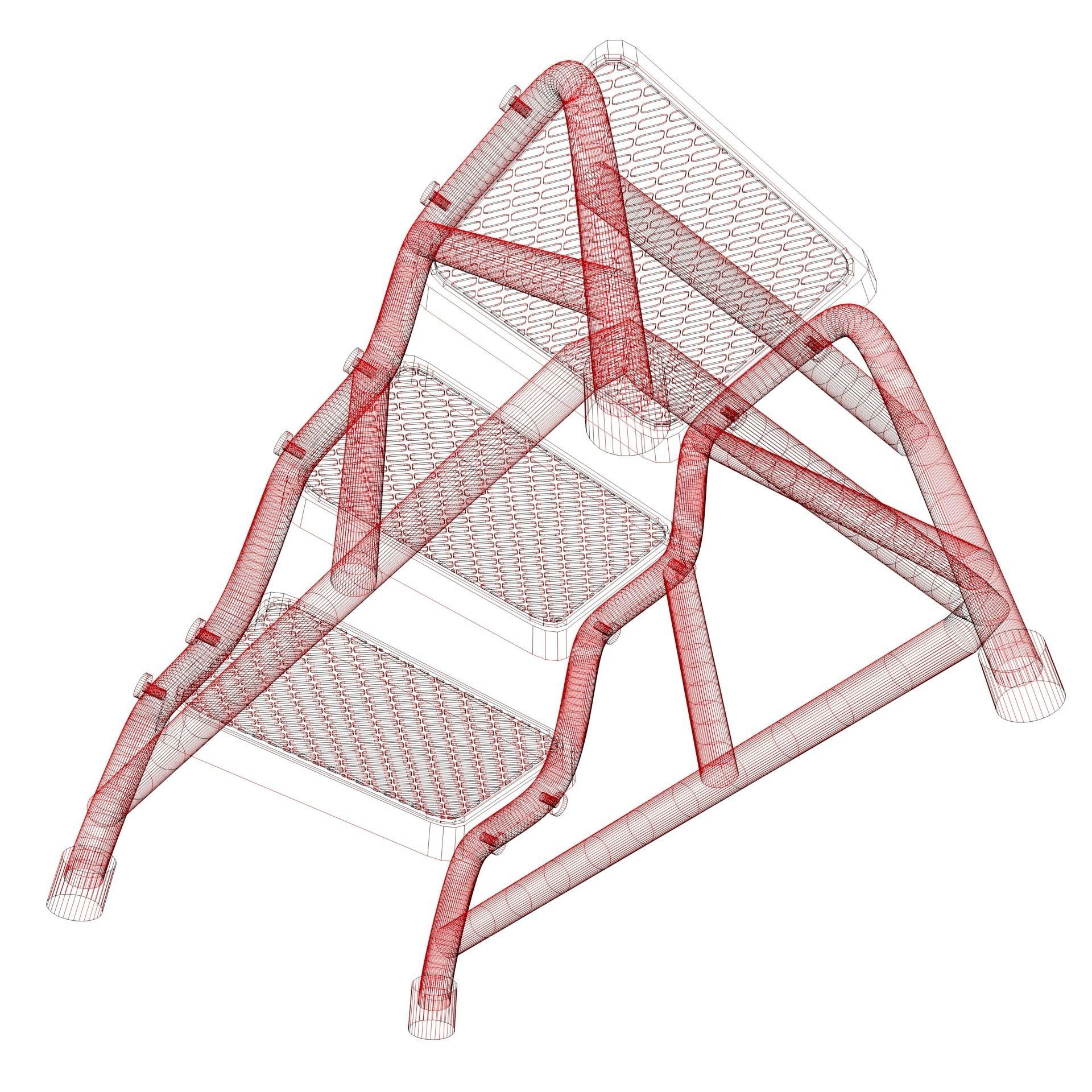 Store stair 3D model_3