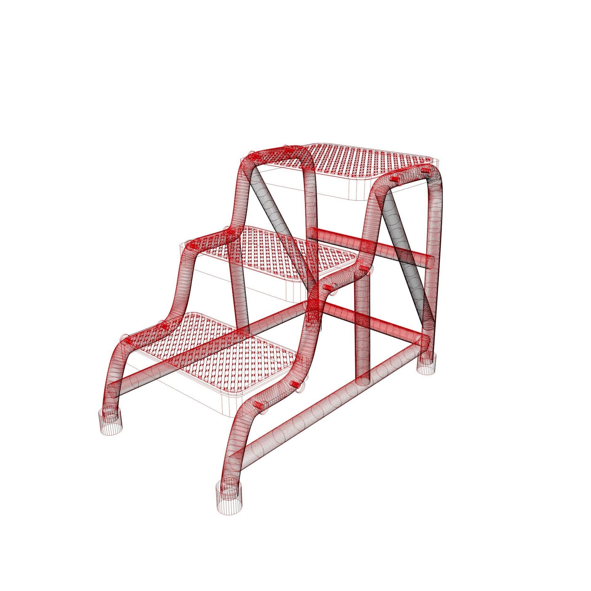 Store stair 3D model_7