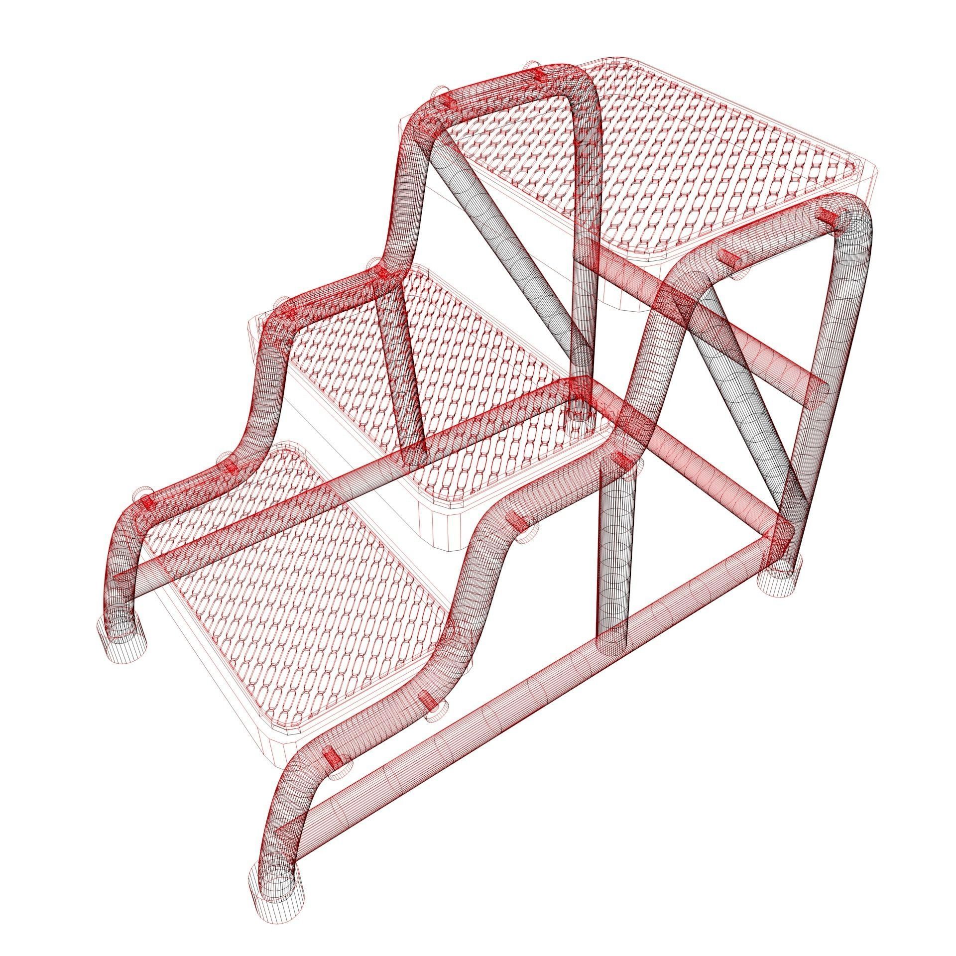 Store stair 3D model_4