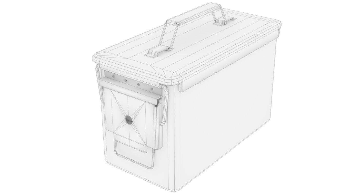 Ammunition Box 1 Rusty Low-poly 3D model_5