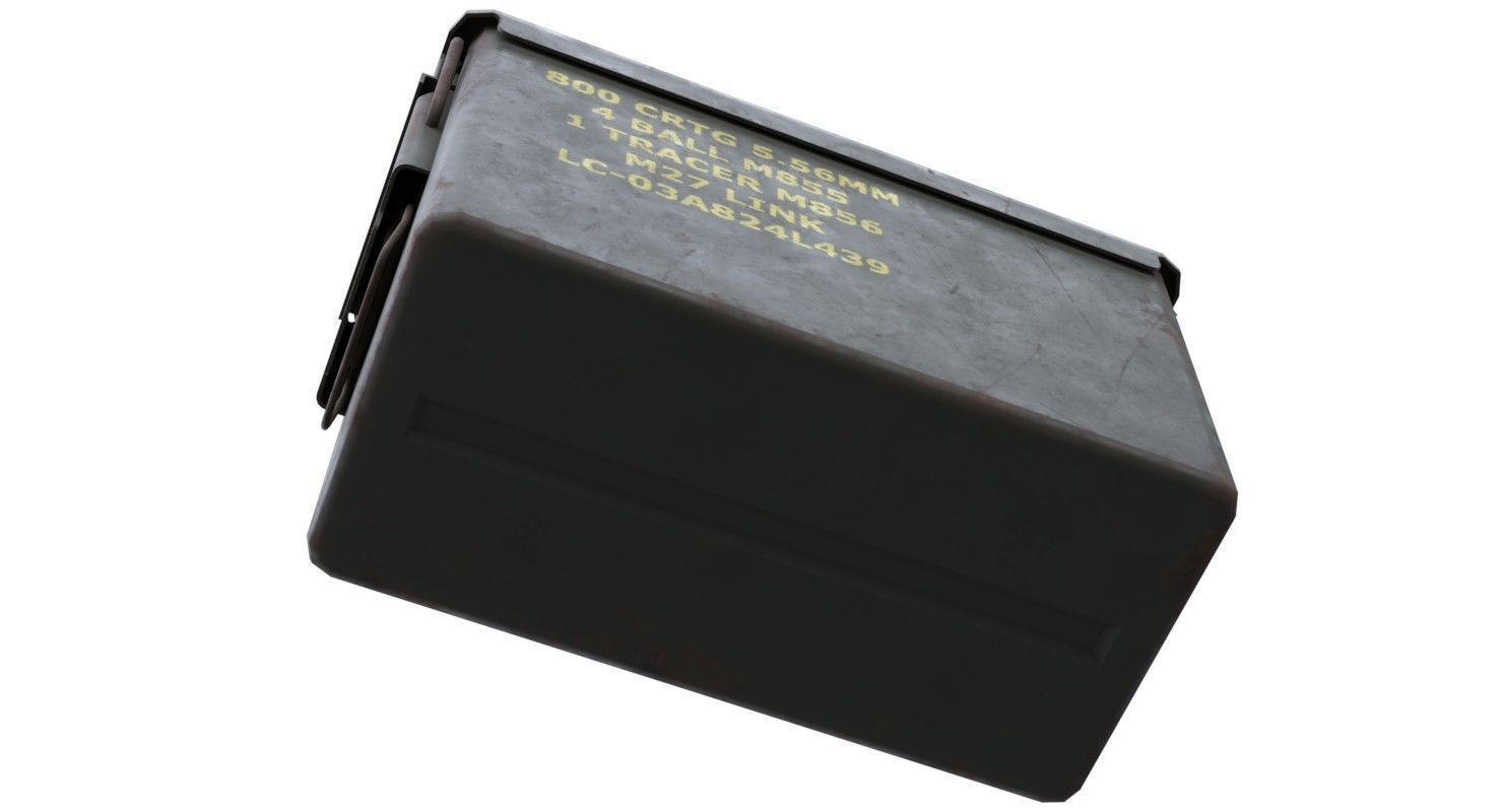 Ammunition Box 1 Rusty Low-poly 3D model_4