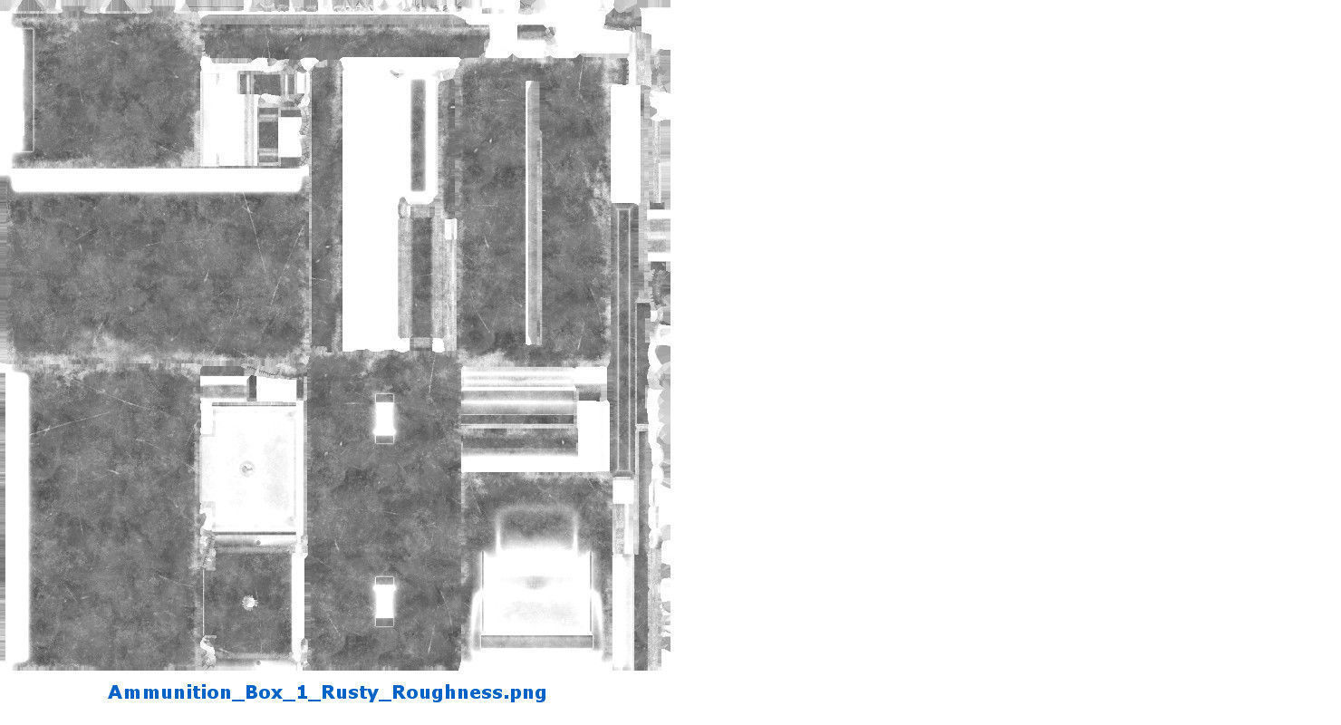 Ammunition Box 1 Rusty Low-poly 3D model_8