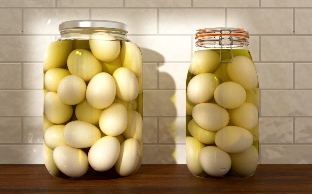 Pickled Egg Jars Low-poly 3D model