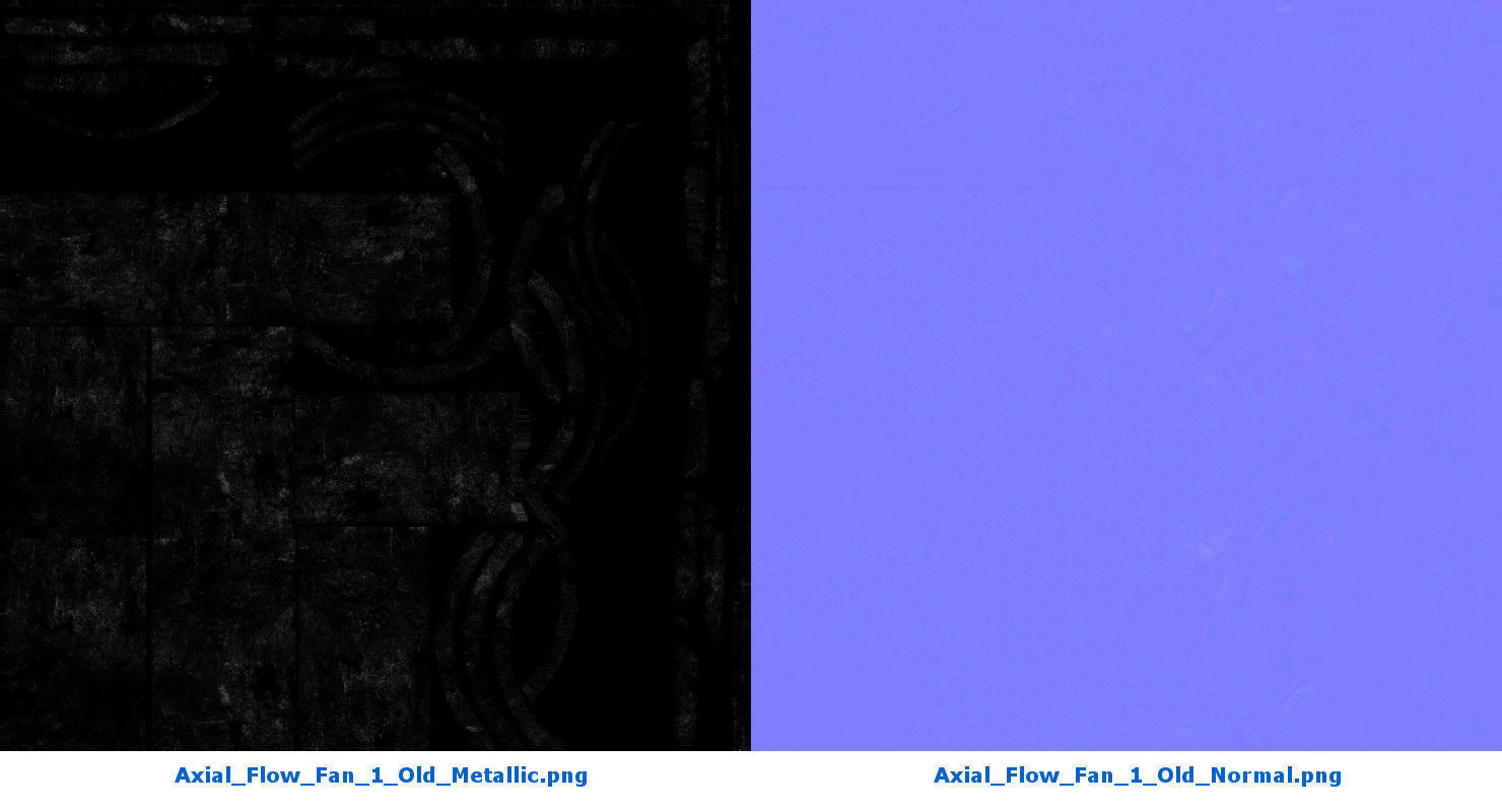 Axial Flow Fan 1 Old Low-poly 3D model_7