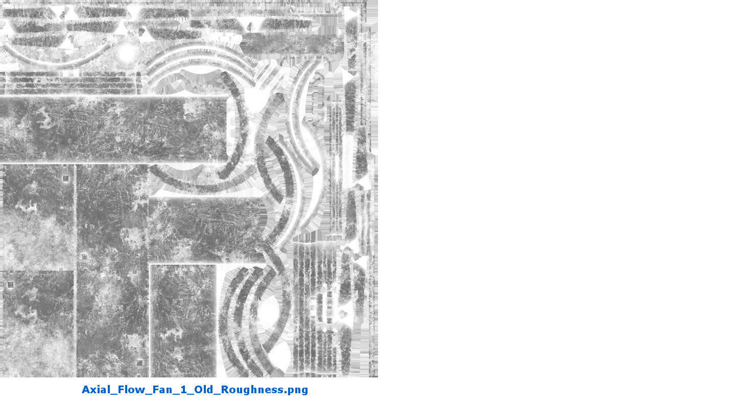 Axial Flow Fan 1 Old Low-poly 3D model_8