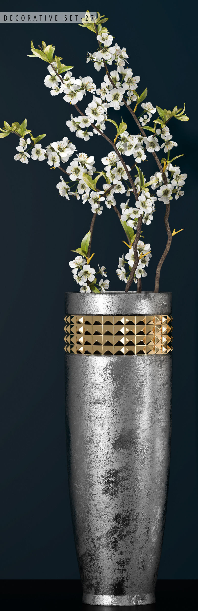 Decorative vase set 27 3D model_1