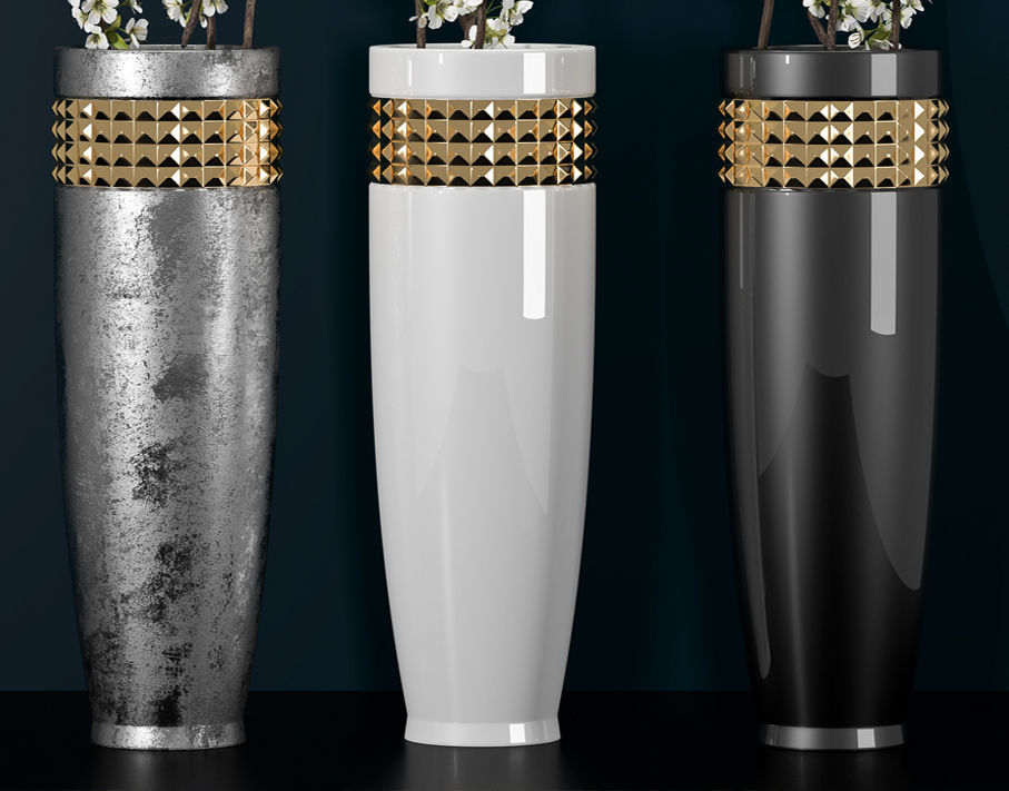 Decorative vase set 27 3D model_3