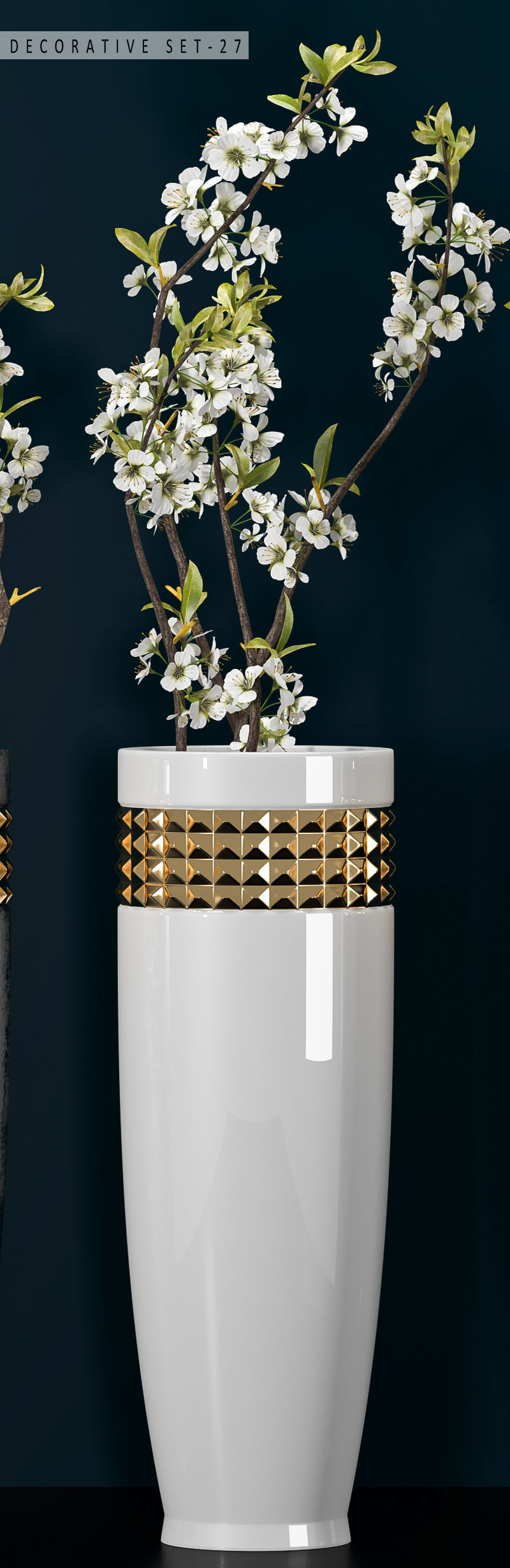 Decorative vase set 27 3D model_2