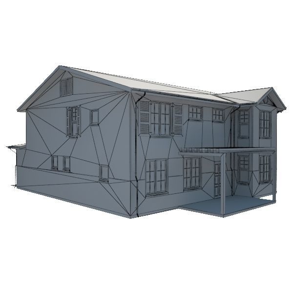 Traditional House 01 Low-poly 3D model_6