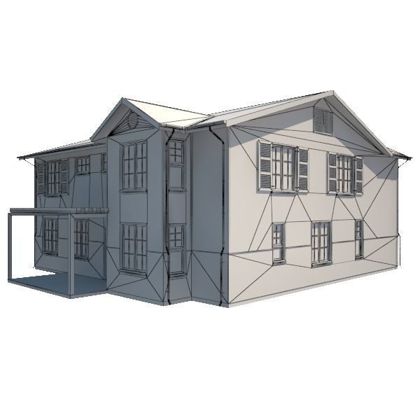 Traditional House 01 Low-poly 3D model_8