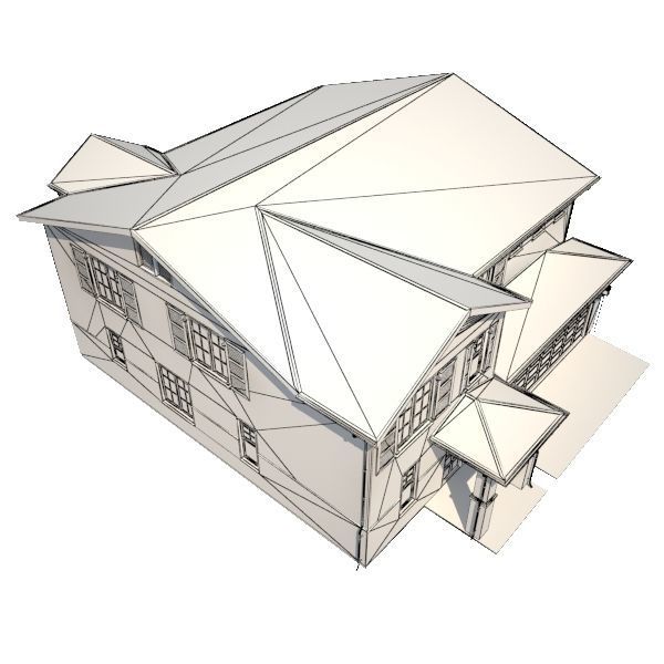 Traditional House 01 Low-poly 3D model_9