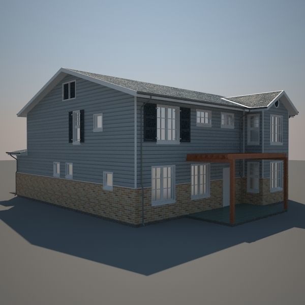Traditional House 01 Low-poly 3D model_5