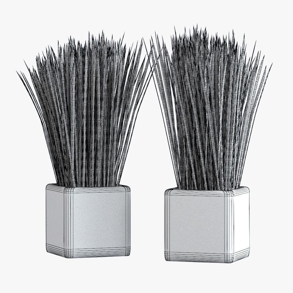 Kit Capim Artificial 3D model_1