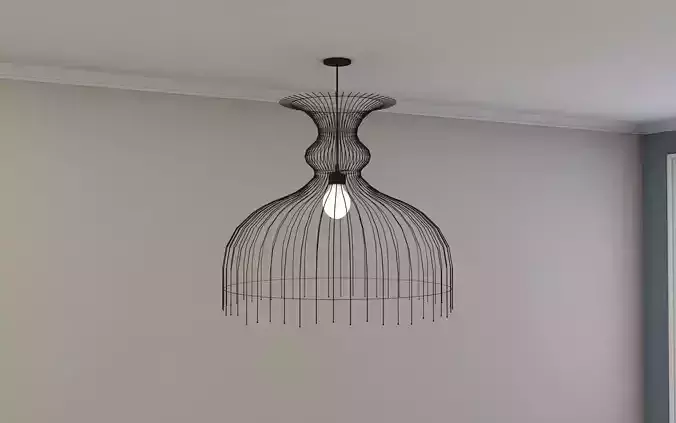 Low Poly Ceiling Light 3D model