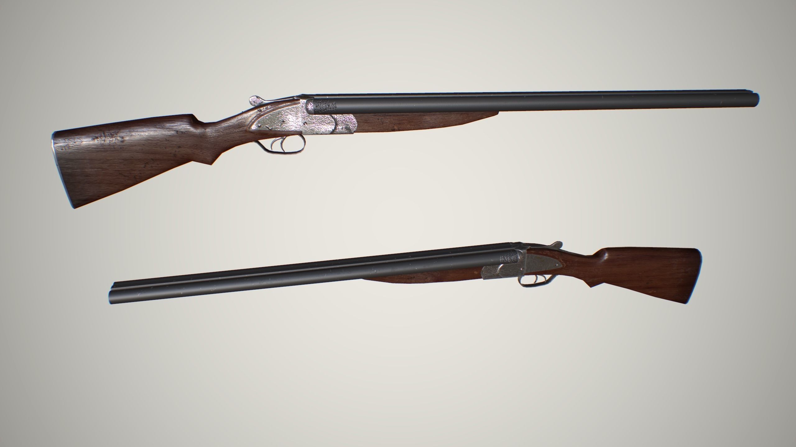 Shotgun IZH Low-poly 3D model
