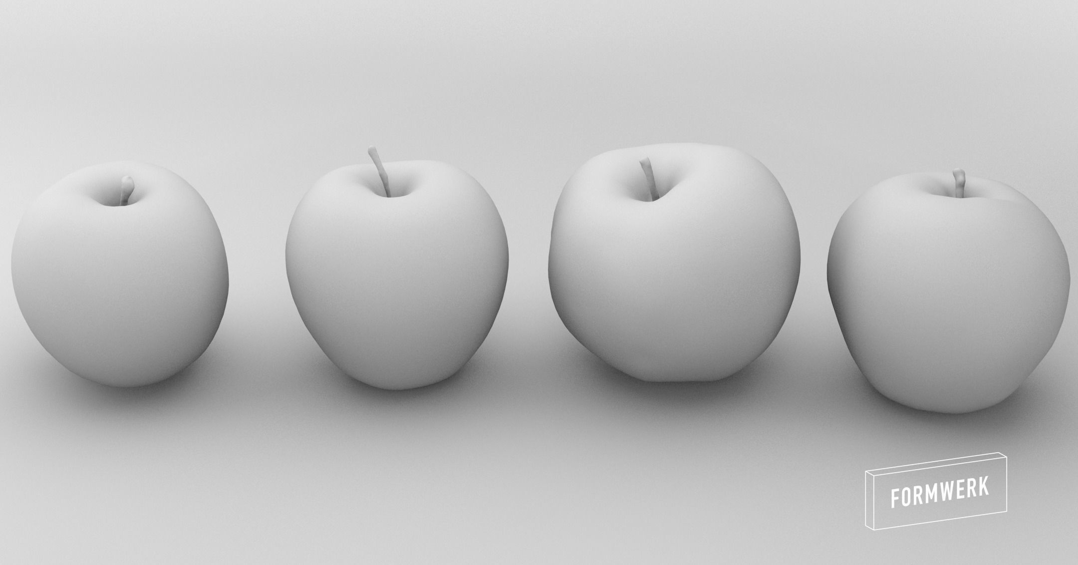 3D Scanned apple collection 01 Low-poly 3D model_5