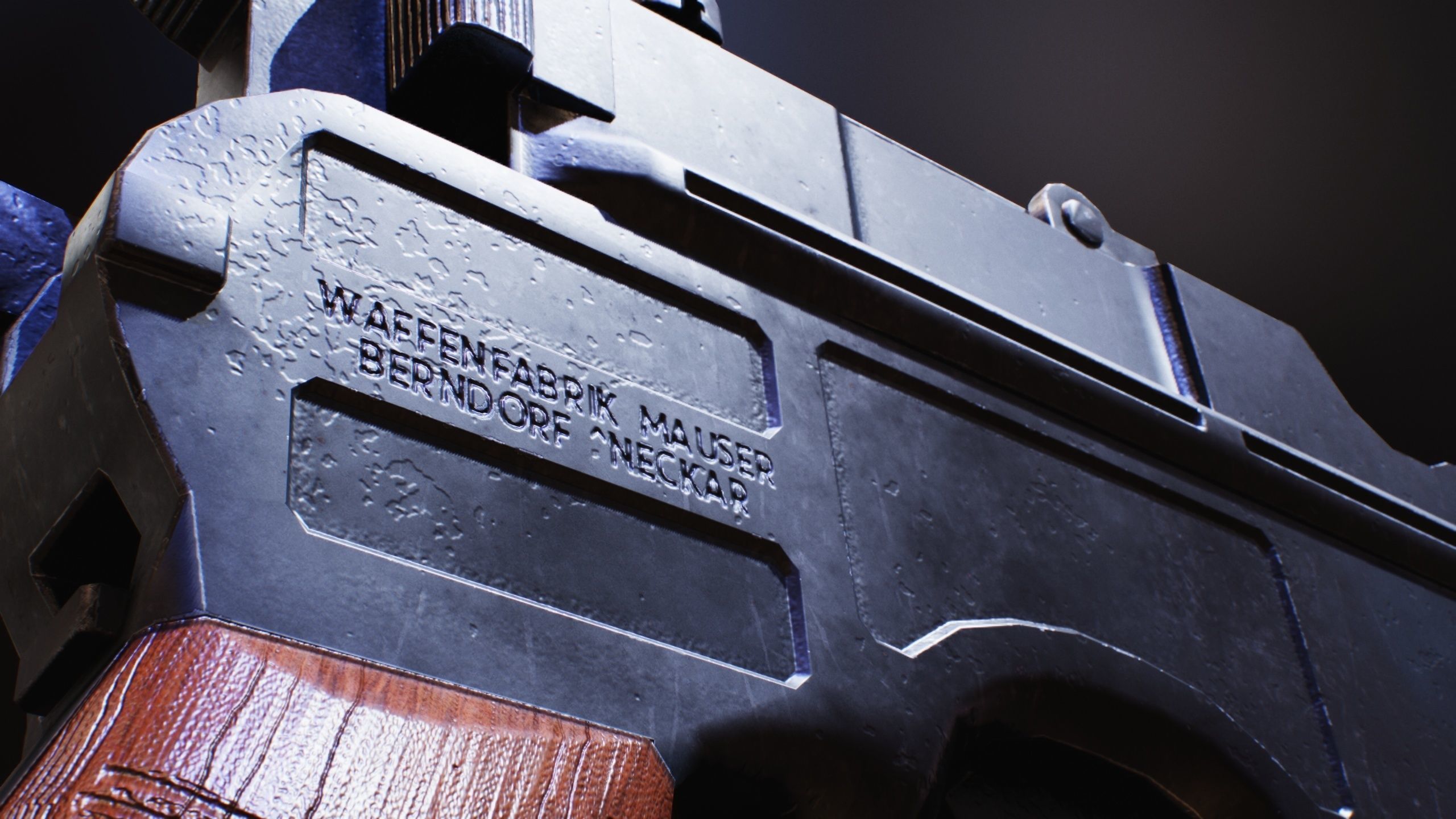 Pistol - Mauser C96 Low-poly 3D model_4