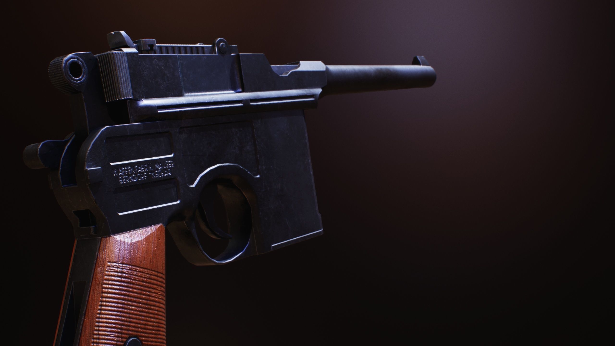 Pistol - Mauser C96 Low-poly 3D model_6