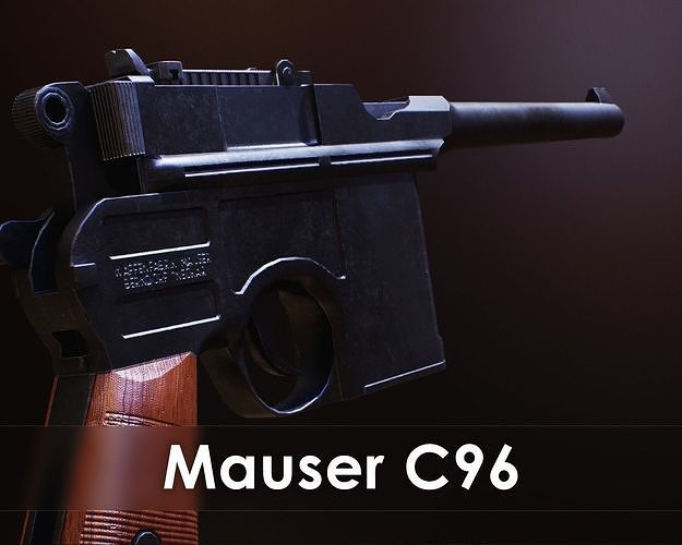 Pistol - Mauser C96 Low-poly 3D model