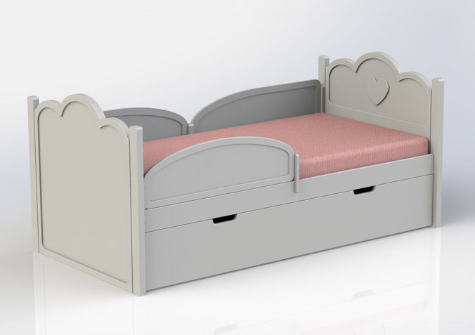 Bed for Girl 3D model