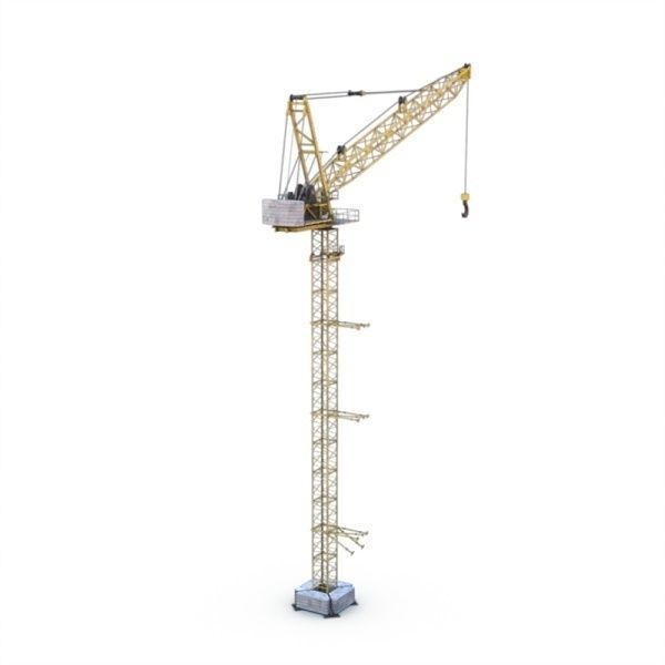 Tower crane Low-poly 3D model_5