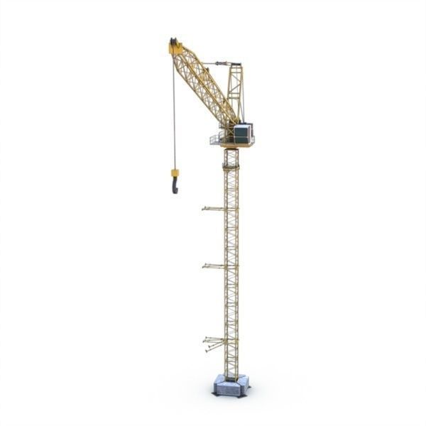 Tower crane Low-poly 3D model_13